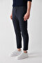 Men's Navy Blue 360 Degree Flexible Side Elastic Waist Suit Pants A32Y3251 - 3