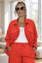 Cotton Viscose Front Buttoned Pocket Shirt with Elastic Waist and Lace-Up Pants Plus Size Two-Piece Set - 7