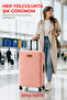 Suitcase Protection Cover Velvet Cover - Salmon |   Ergo Travel - 2