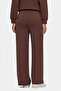 Ione dark brown straight leg cotton glitter stone printed loose fit women's sweatpants - 4