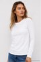 Women's White Crew Neck Long Sleeve Bodysuit - 3