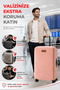 Suitcase Protection Cover Velvet Cover - Salmon |   Ergo Travel - 3