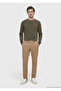 Khaki Plain 100% Cotton T-Shirt - 3
