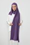 Neck-Covering Veil Feature Combed Cotton Boned Shawl, Ps-58, Purple 2 - 5