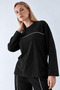 Modal Fabric Long Sleeve Piping Detail Comfortable Fit Sports Casual Tracksuit Set Osho M-6Xl - 3