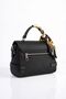 As 719 Multi-Compartment Quality Shoulder and Shoulder Bag with Shawl and Belt Detail, Black - 3