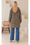 Women's Plus Size Midi Hooded Turn-Down Collar Cashmere Cardigan Jacket Coat 25062 - 5