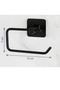 Black Square Ring Towel Holder Adhesive Black Open Toilet Paper Holder Set of 2 Bathroom Accessory Set Wc Paper Holder - 6