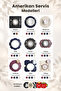 Embroidered Leather American Service Set of 2 Double-Sided Round Placemats 40X40 cm Casa Bordo - 5