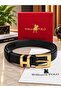 Williampolo Genuine Leather Luxury Gold Buckle Women's Belt - 6
