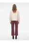 Cotton Slim Fit Buttoned Pocket Flared Crop Jean Trousers - Kick Flare Jeans - 3