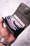 100% Genuine Leather -Nox- Model Multi-Compartment Magnetic Unisex Wallet - 2