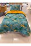 Single Double-Sided Plush Welsoft Pufidik Sleeping Set (Quilt + Fitted Sheet + 2 Pillowcases) - 5