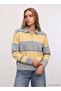Polo Collar Striped Knit Sweater - 2