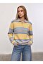 Polo Collar Striped Knit Sweater