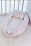 Babynest, Baby Sleeping Bed 0-2 Years - Cotton Fabric - Pink Zigzag