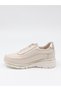 Oneair D26Ys 3215 Cream Genuine Leather Women's Wedge Shoes - 7