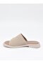 Dvm 210 Beige Suede Buckle Women's Slippers - 7