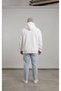 White Kangaroo Model Oversize Mold Men's Sweatshirt - 3