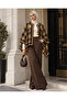 Choose Your Style Mocha Plaid Patterned Square Poncho Winter Soft Fleece 150 X 150 cm - 2