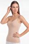 Women's Drawstring Strap Padded Tank Top – Cotton Lycra Basic with Removable Pads - 2