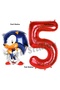 Sonic the Fox Balloon 5th Birthday Set, Sonic the Fox Boom Theme Balloon and Red Number Balloon - 3