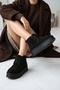 Dugy Black (4.5 CM) Lace-up Daily Use Boots with Fur Inside - 2