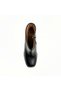 Black Genuine Leather Thick Heeled Platform Women's Boots - 5