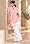 Women's Pink Off-Shoulder Oversize Belted Vest - 7