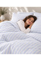 Double Hotel Type 83 Thread Cotton Satin Lilac Duvet Cover Set with Elastic 160cm - 3