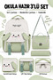 Joy's Ki̇ds 3-Piece School Bag Set - Soft with Cute Rabbit Design