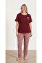Modal Ove Women's Battal Bamboo Viscose Fabric Short Sleeve Pajama Set - 2
