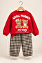 Teddy Bear Best Printed Unisex Kids Set - Red - 5