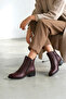 Women's Burgundy Genuine Natural Leather Boots & Booties, Sizes 36-41 - 2