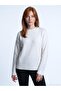 10640 Crew Neck Soft Textured Sweater-Ecru