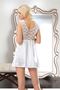 White Lace Satin Nightgown - M-395 - 2