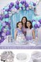Silver Mermaid Tail Foil Balloons Balloon Chain Birthday Ornament Decoration Party Set with 60 Balloons - 3