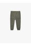 Cotton Shirred Jogger Sweatpants with Pockets and Tie Waist - 5