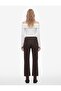 Normal Waist Cotton Slim Fit Short Spanish Leg Leopard Print Trousers - Flare Jeans - 4