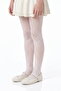 Girl's White Mini Dotted Polka Dot Mousse Pantyhose - 2