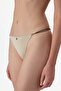 Beige Micro Lace Brazilian Panties