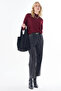 Turtleneck Basic Knitwear Sweater Dark Burgundy - 2