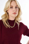Turtleneck Basic Knitwear Sweater Dark Burgundy - 7