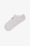 Gray Heart Stripe 5-Pack Sneaker Socks - 6
