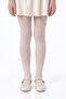Girl's White Mini Dotted Polka Dot Mousse Pantyhose
