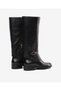 Women's Black Genuine Leather Boots 5K2Tc59305 - 4
