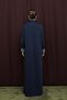 Women's Polo Collar Dress with Hidden Placket - 12652Elb Navy Blue - 5