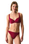 Burgundy Evelyn Balen Glitter Bikini Top - 4