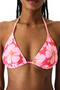 Annetta Minimal Triangle Floral Textured Bikini Top - 5