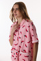 Pink Just Chill Cotton Piece Shirt Pants Pajama Set - 4